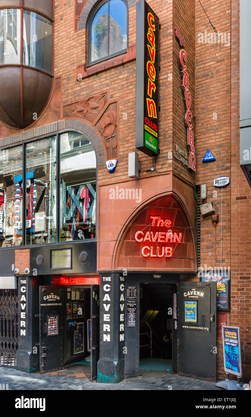 Il Cavern Club di Mathew Street, Liverpool, Merseyside England, Regno Unito Foto Stock