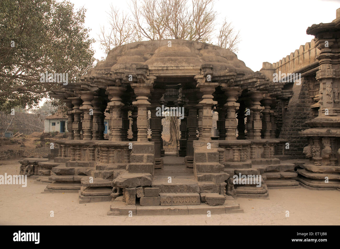 Signore Shiva tempio ; Khidrapur ; Kolhapur ; Maharashtra ; India Foto Stock