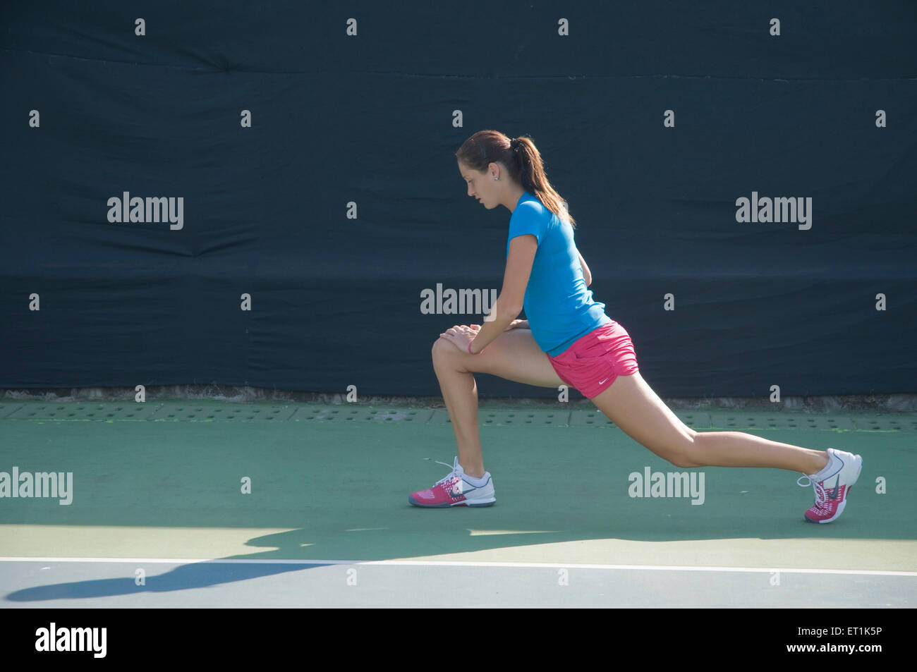 Bojana Jovanovski esercizio, Bojana Jovanovski Petrovic, tennista serbo, Pune, Maharashtra, India, Asia Foto Stock