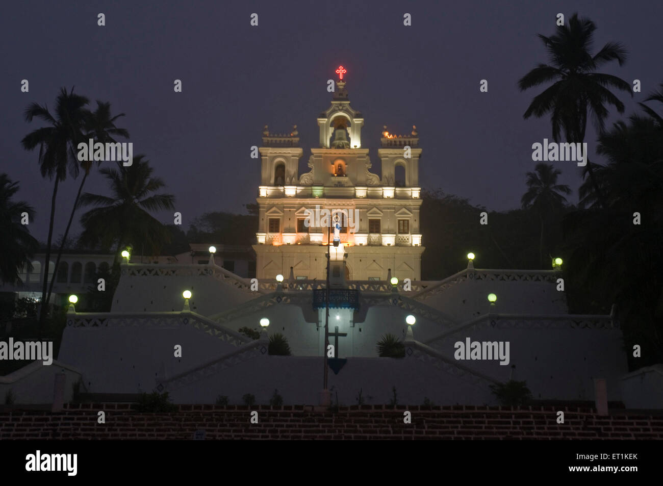 Chiesa della Madonna della Immacolata Concezione Goa Maharashtra India Asia Marzo 2011 Foto Stock