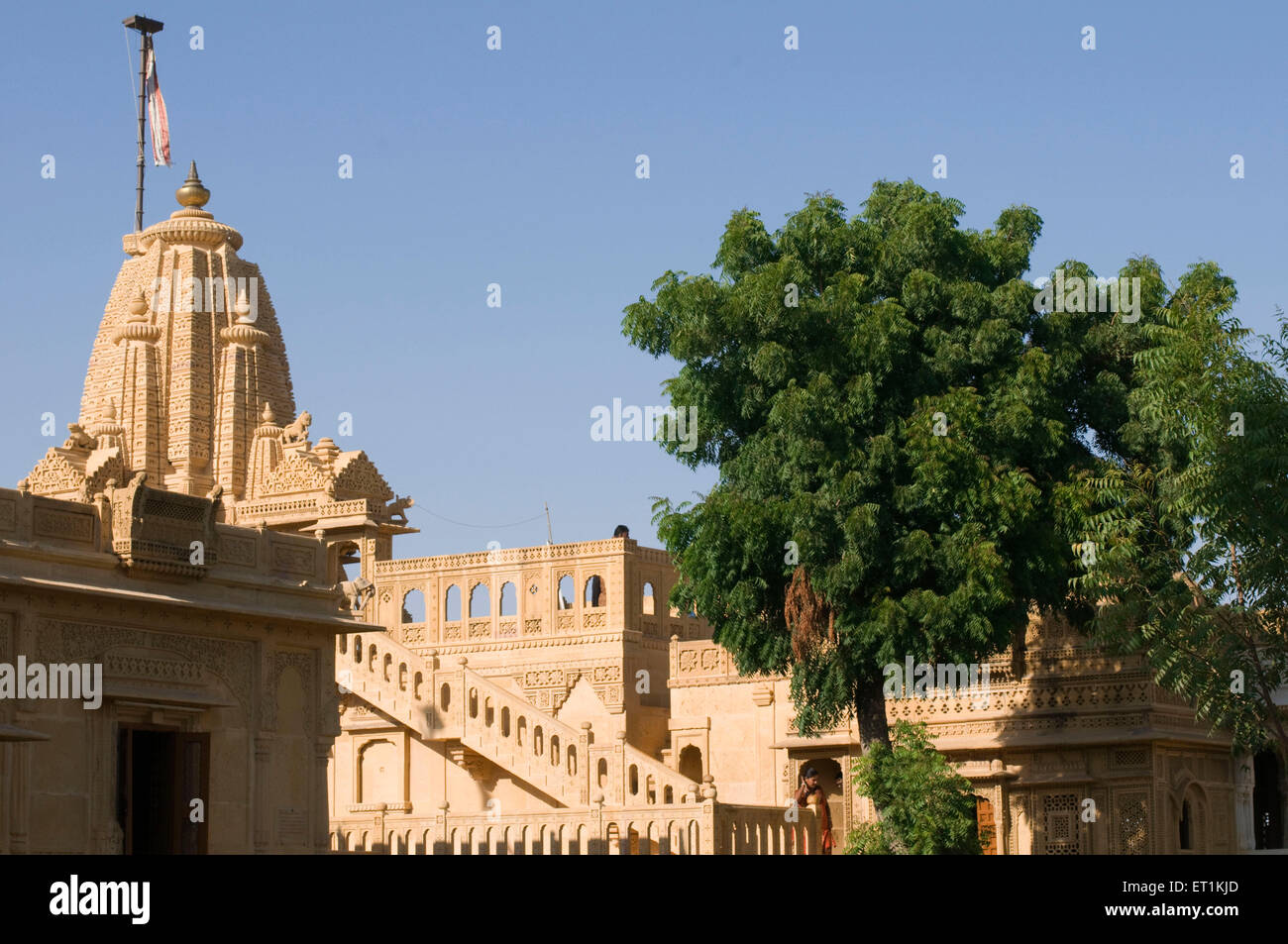 Tempio jain Amarsagar Jaisalmer Rajasthan India Asia Foto Stock