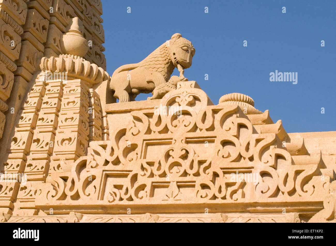Tempio Jain Amarsagar Jaisalmer Rajasthan India Asia Foto Stock