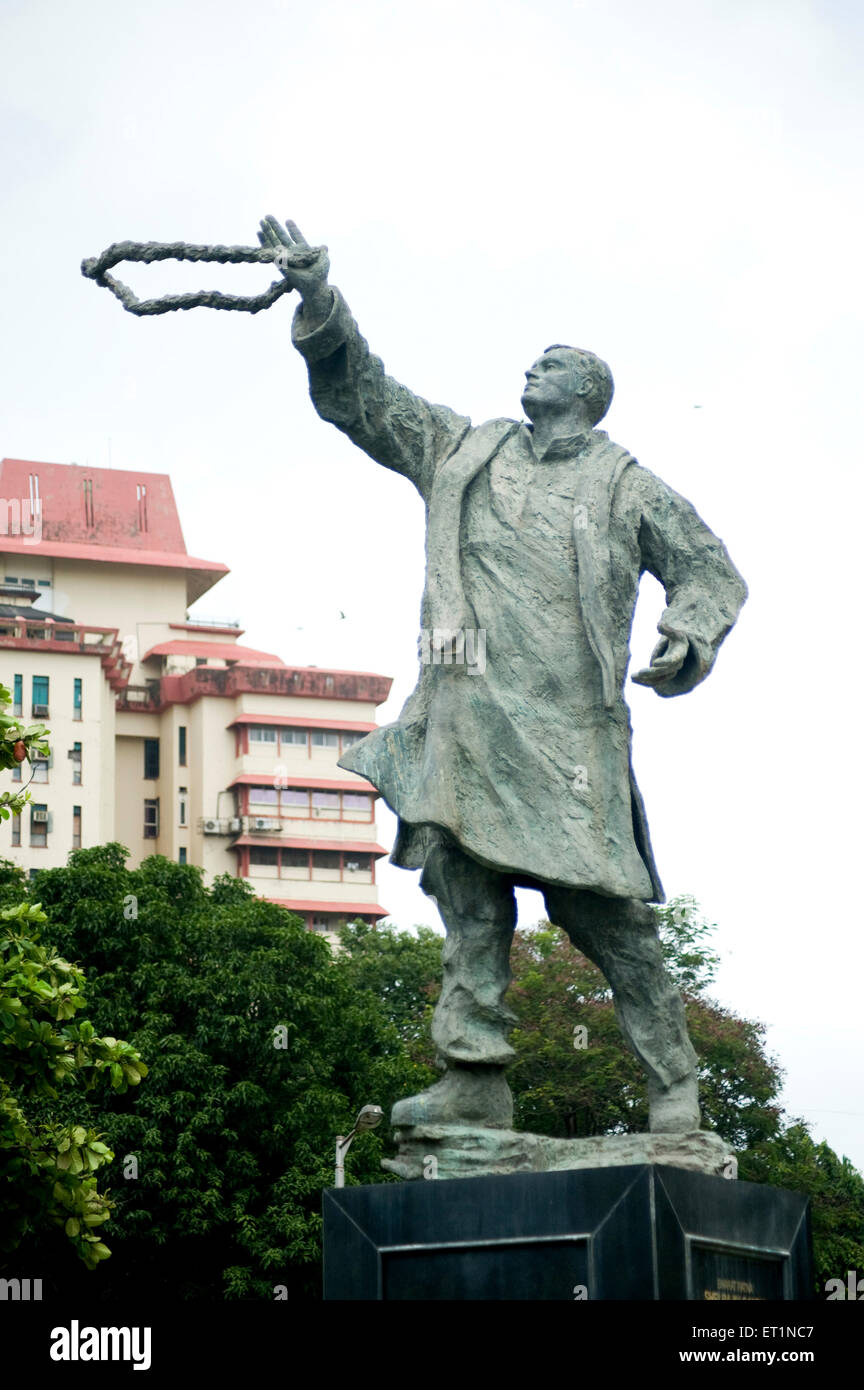 Statua di Rajiv Gandhi a ; Mumbai Bombay ; Maharashtra ; India Foto Stock