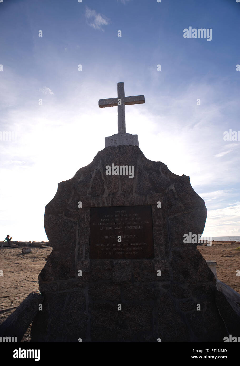 Grave nei pressi di Tranquebar o Tarangambadi ; Tamil Nadu ; India Foto Stock