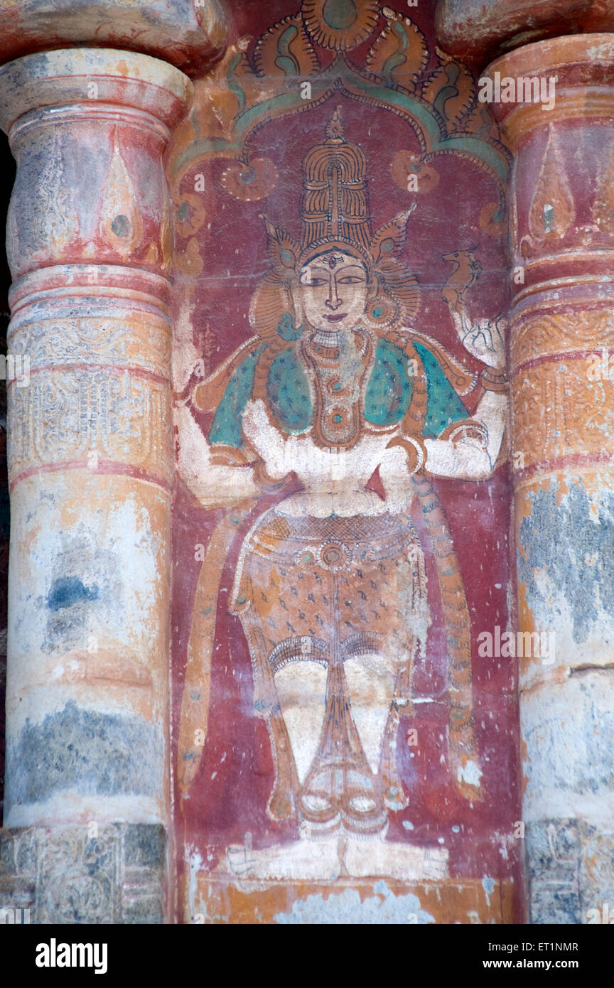 Murale nel tempio airavatheeswara a Darasuram Dharasuram in Tamil Nadu ; India Foto Stock