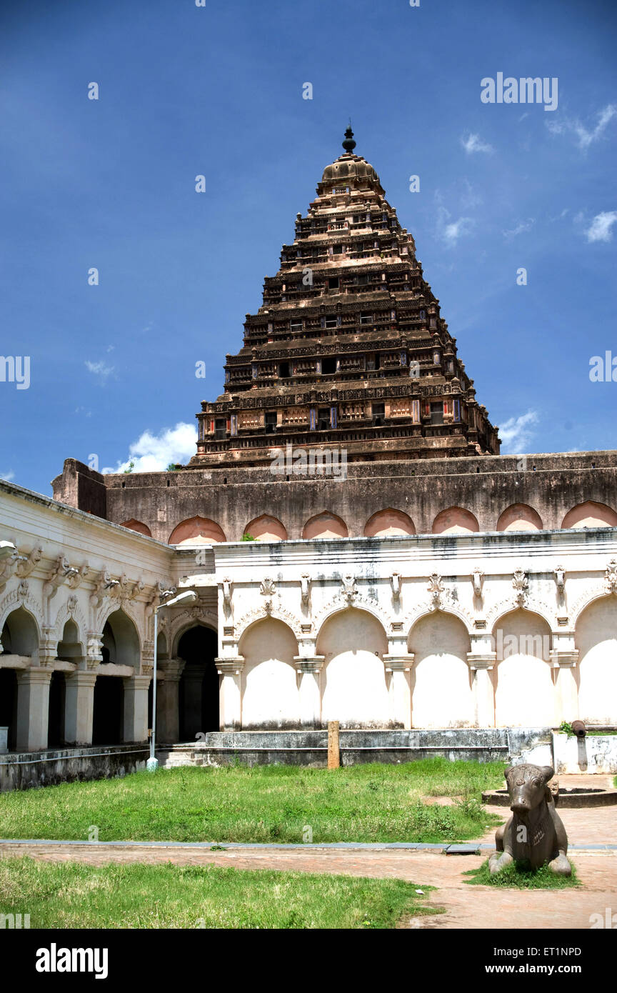Palazzo Thanjavur Maratha, Palazzo Thanjavur Aranmanai, Tanjore, Thanjavur, Tamil Nadu, India Foto Stock