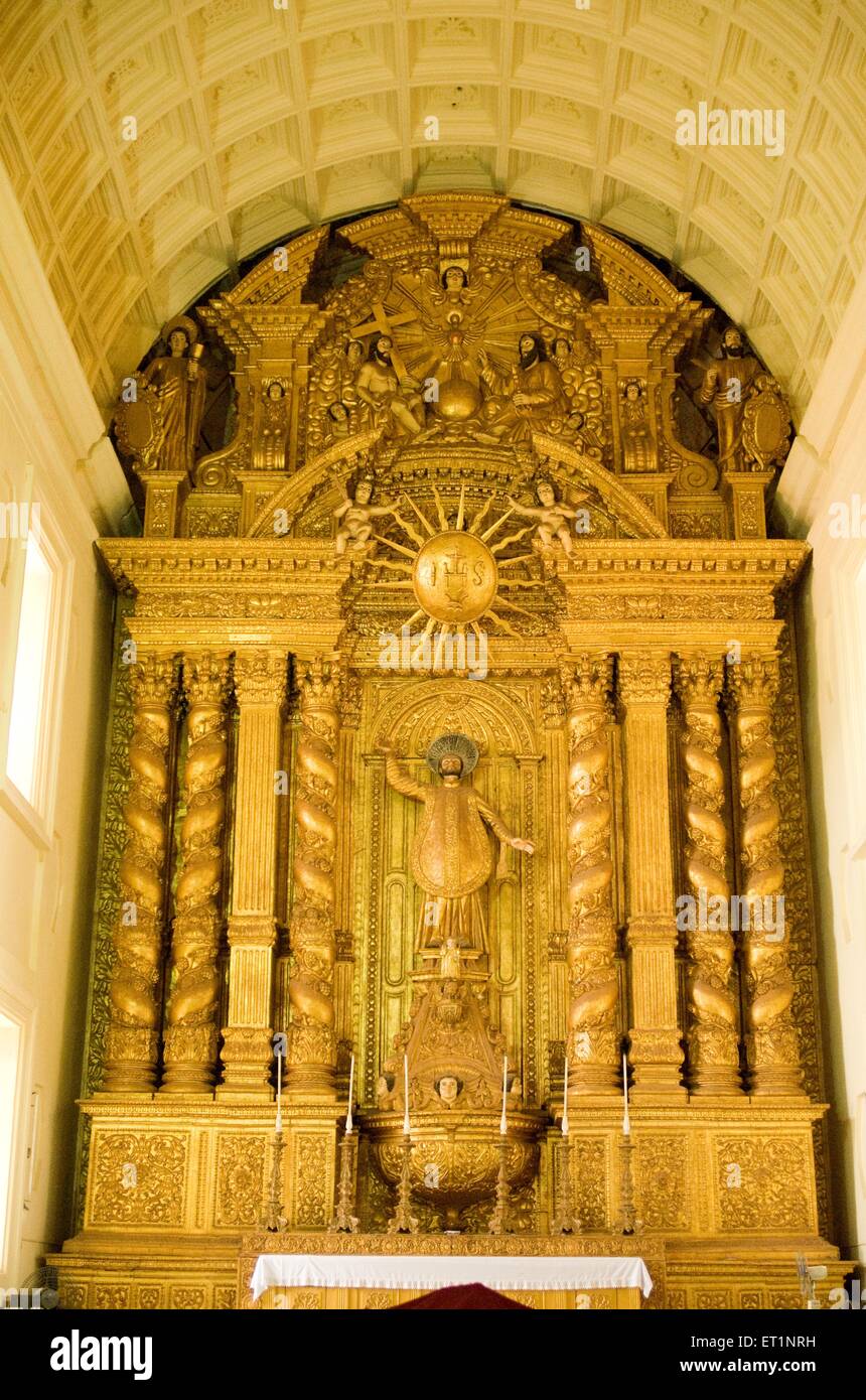 Altari in Basilica di Bom Jesus, Basilica de Bom Jesus , Patrimonio dell'Umanità dell'UNESCO , Old Goa , Goa , India , Asia , Indiana, asiatica Foto Stock