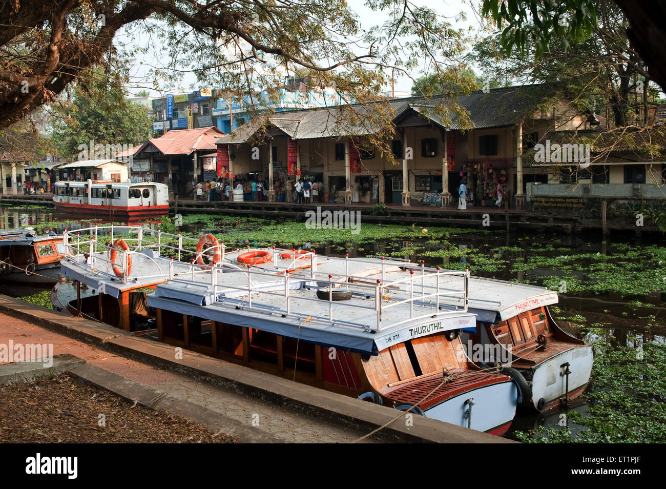 Il molo ; Alappuzha ; Kerala ; India Foto Stock