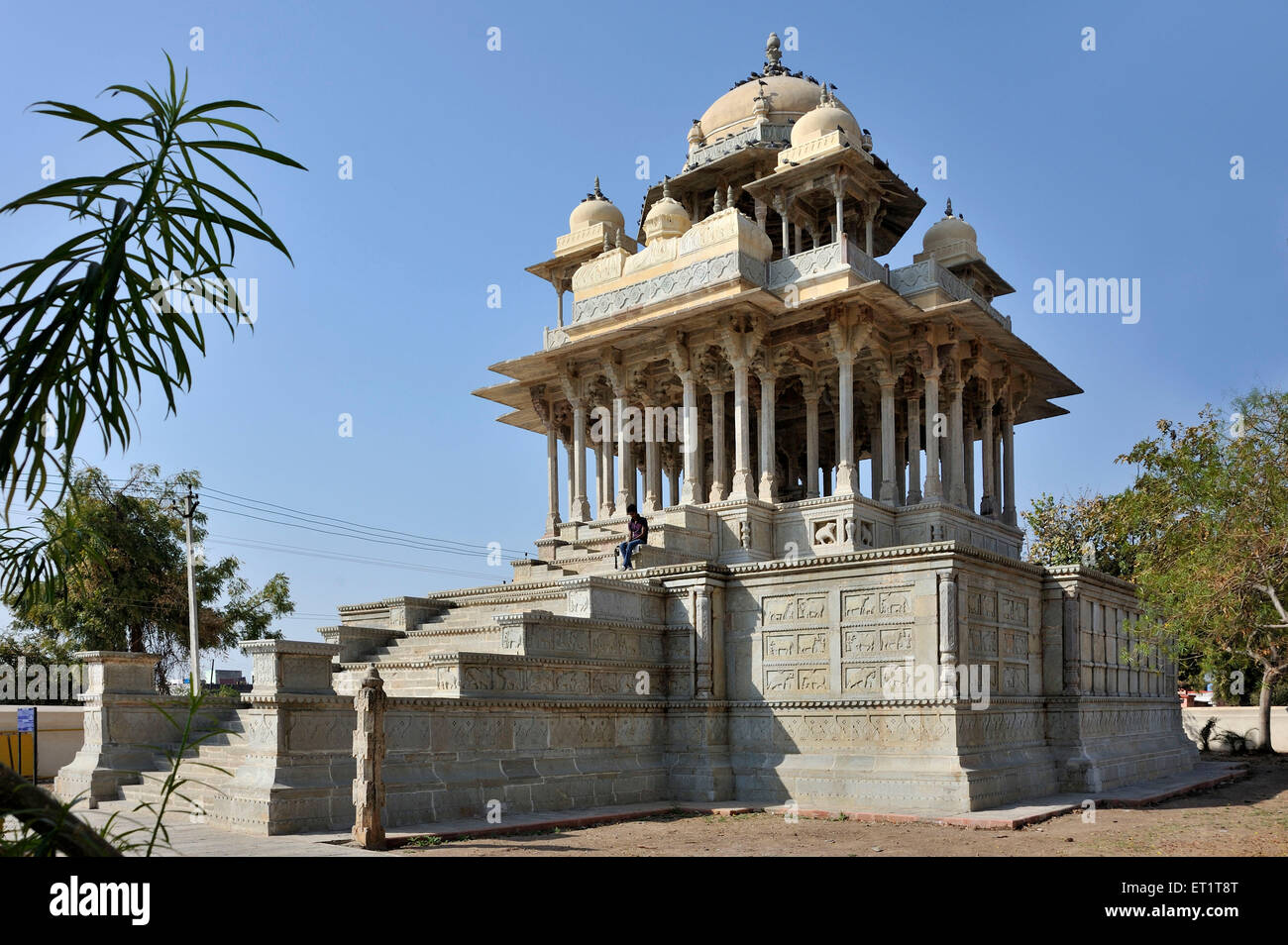 Il cenotafio 84 pillared in bundi in Rajasthan india asia Foto Stock