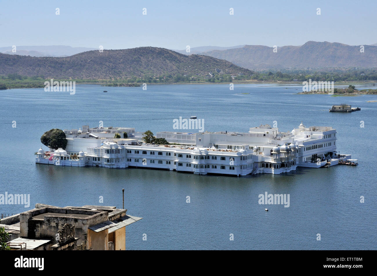 Jag Niwas lake palace hotel in Pichola in Udaipur in Rajasthan india asia Foto Stock
