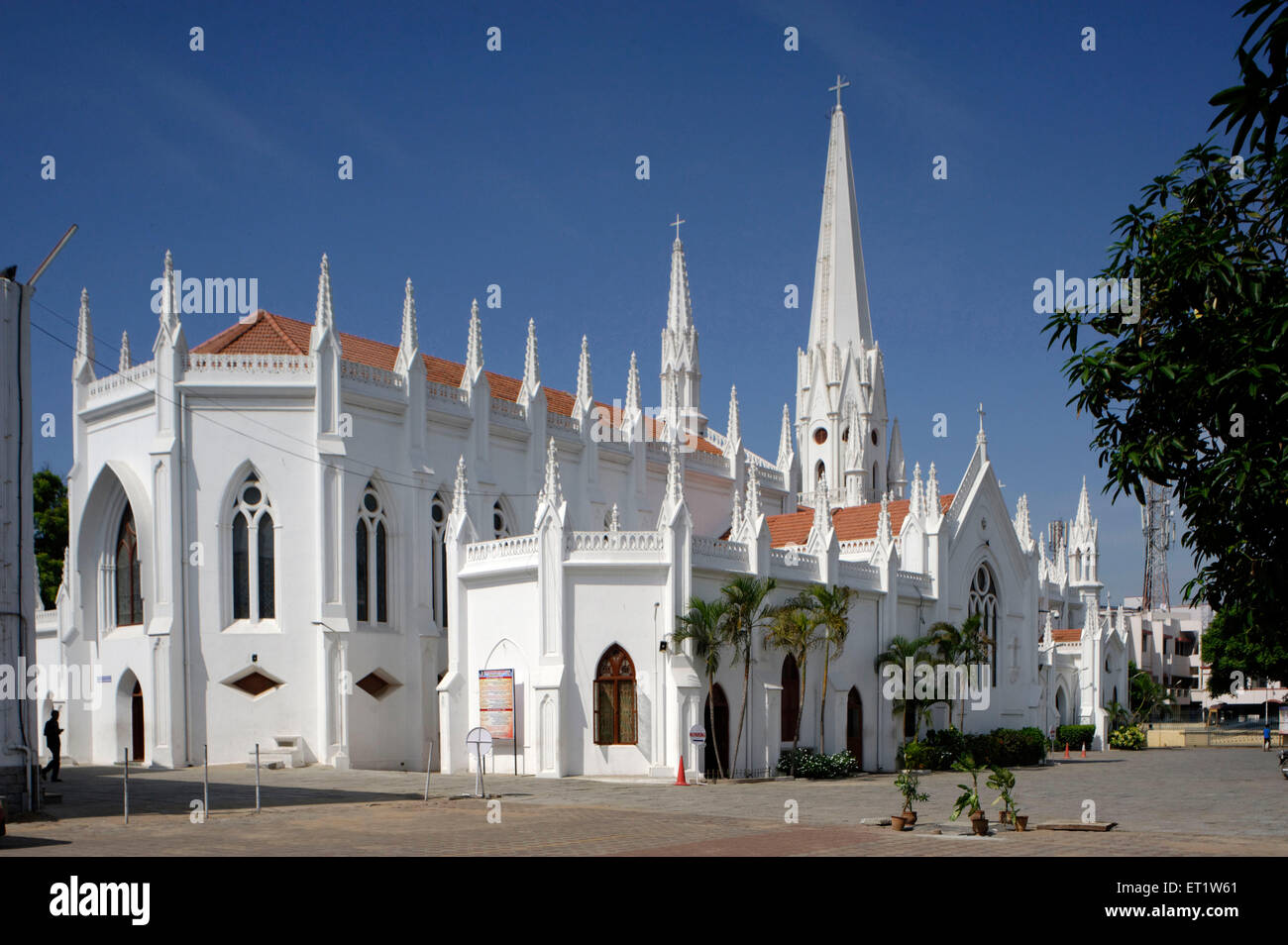 Basilica della Cattedrale di San Tommaso Basilica della Cattedrale di San Tommaso a Chennai al Tamil Nadu India Asia Foto Stock
