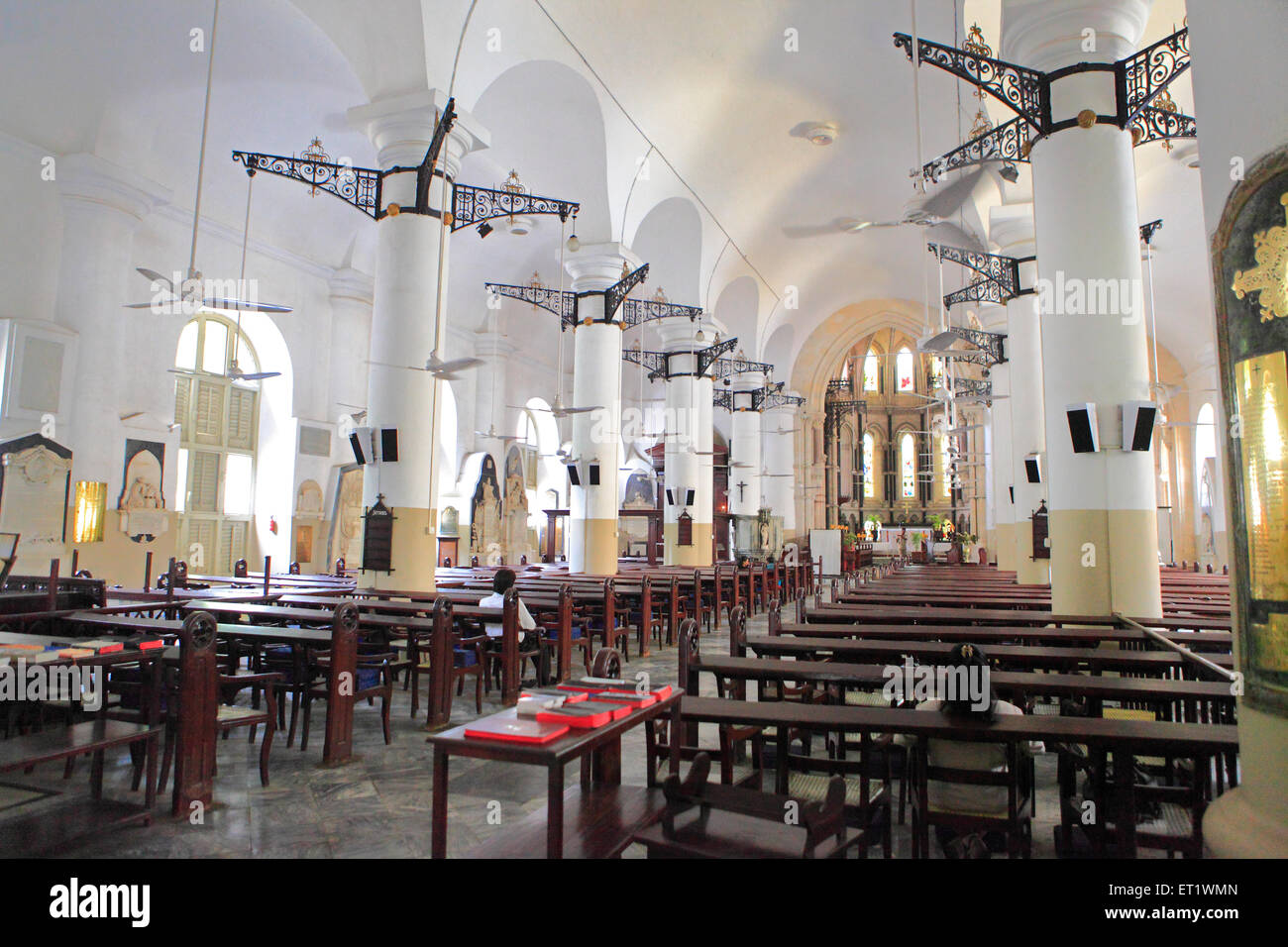 Cattedrale di St Thomas interno chiesa ciglia Bombay Mumbai Maharashtra India Asia Foto Stock