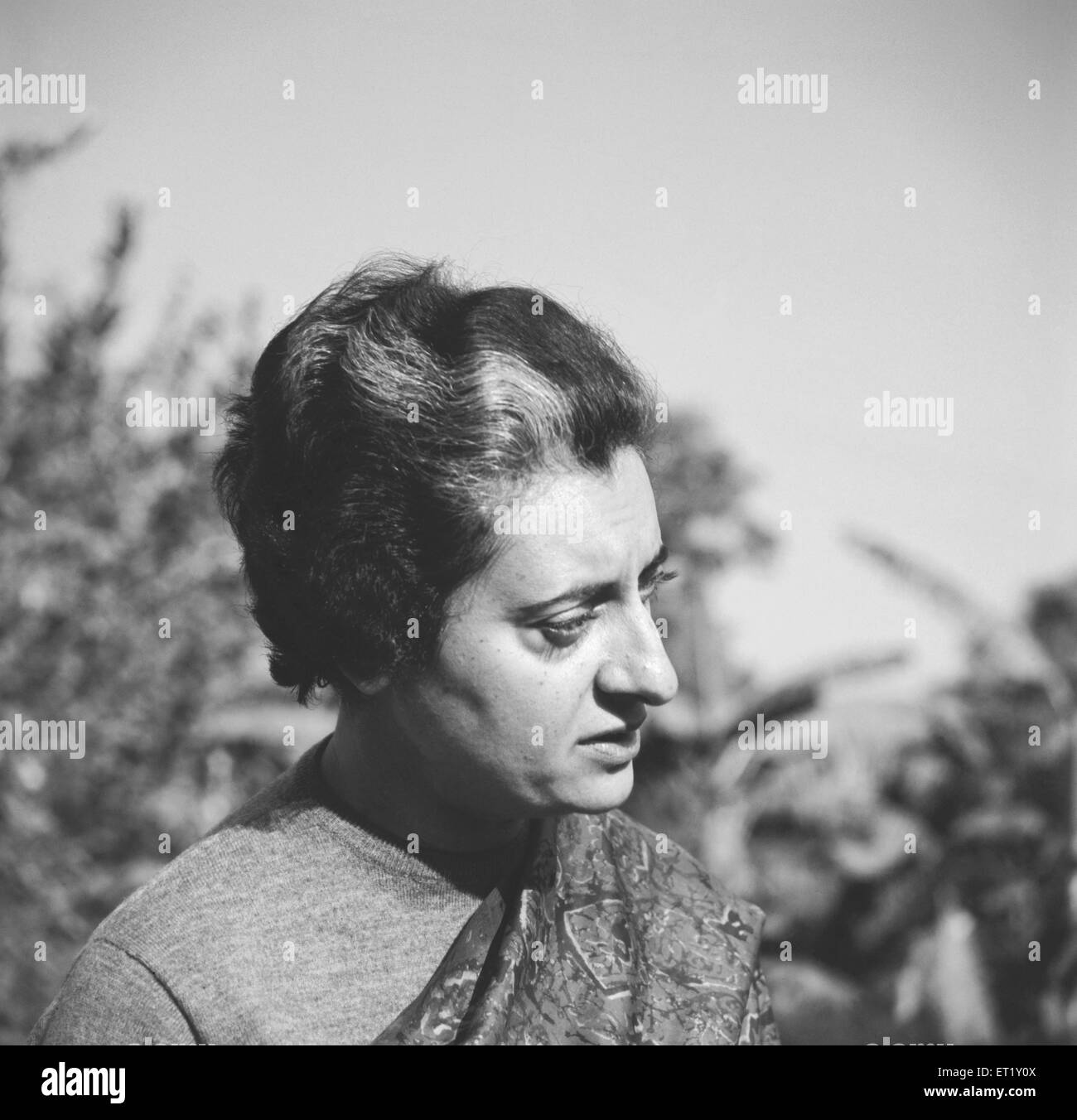 Indira Gandhi, Indira Priyadarshini Gandhi, politico indiano, ex primo ministro dell'India, 1960, Nuova Delhi, India, Asia, vecchia annata del 1900 Foto Stock