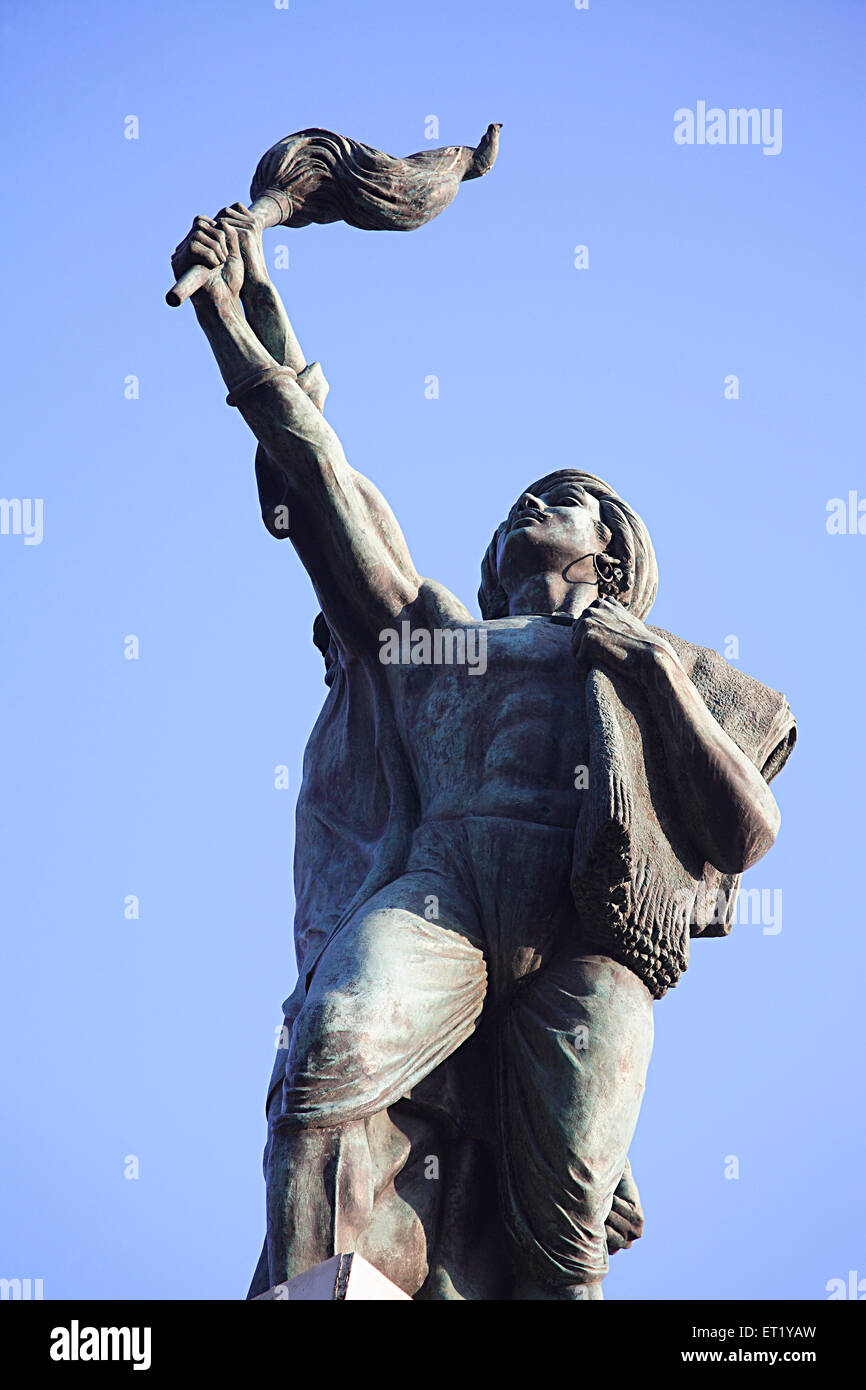 Memoriale di Hutatma ; Hutatma Chowk ; Statua del Martire ; Piazza dei Martiri ; Churchgate ; Bombay ; Mumbai ; Maharashtra ; India ; Asia ; Asiatico ; indiano Foto Stock