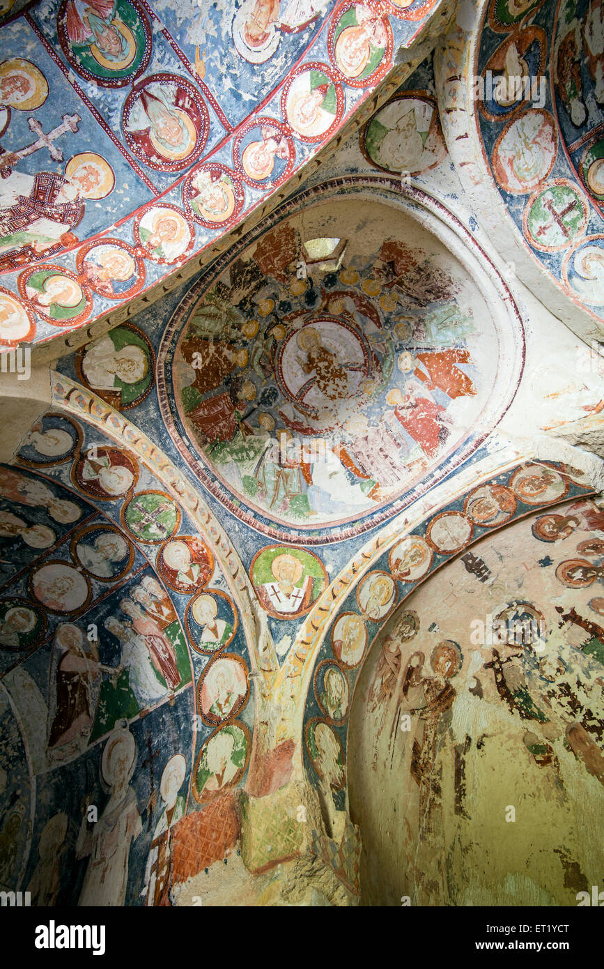 El Nazar Kilise chiesa bizantina, Goreme, Cappadocia, Turchia Foto Stock