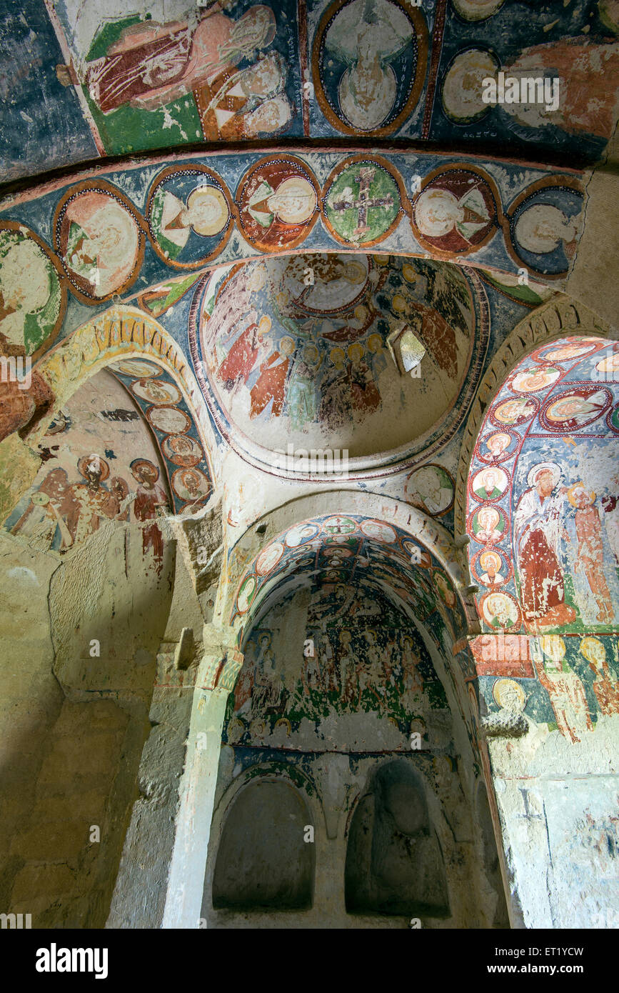 El Nazar Kilise chiesa bizantina, Goreme, Cappadocia, Turchia Foto Stock