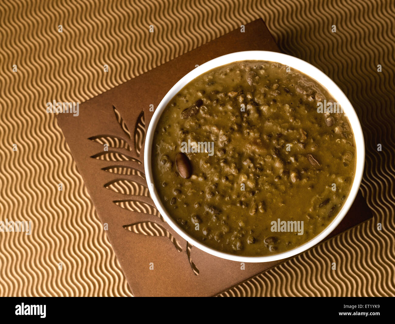 masoor dal, dal makhani, zuppa di lenticchie, lenticchie, dal nero, India, Asia Foto Stock