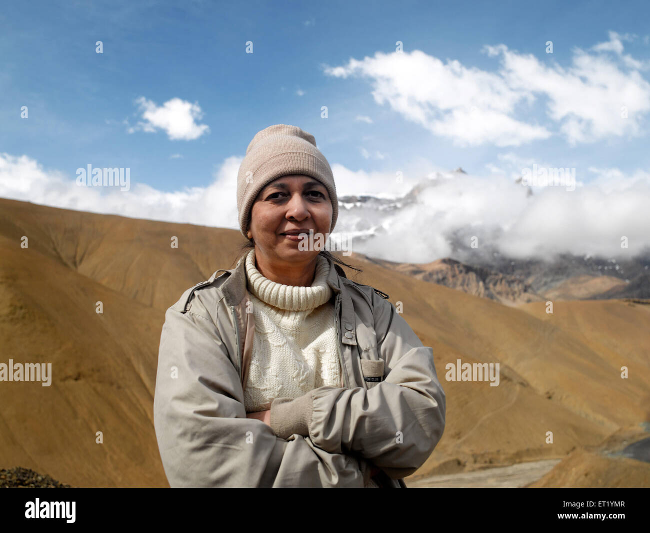 Vacanza donna abbigliamento invernale Ladakh Kashmir India Signor#477 Foto Stock