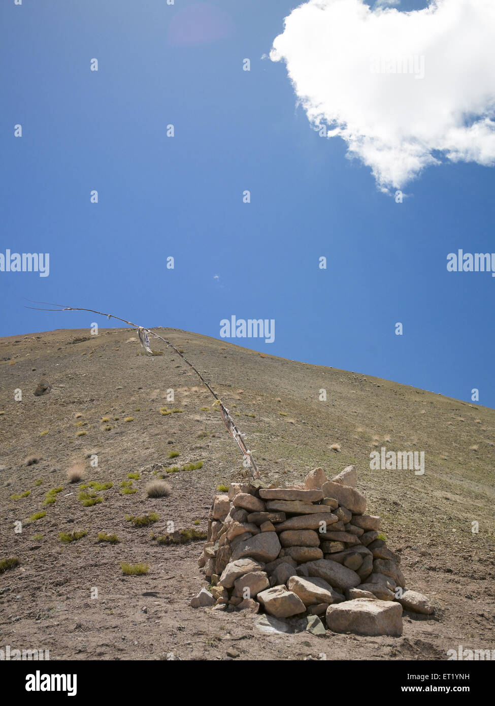 Stupa ; Tingmosgang ; Leh ; Ladakh ; Kashmir ; Jammu e Kashmir ; territorio dell'Unione ; UT ; India ; Asia Foto Stock