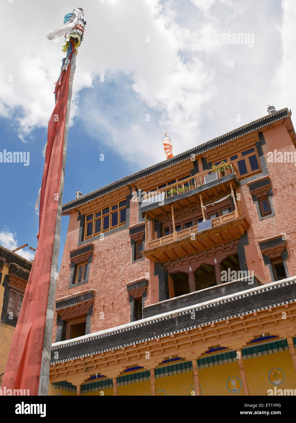 Monastero di Thiksey ; Leh ; Ladakh ; Kashmir ; Jammu e Kashmir ; territorio dell'Unione ; UT ; India ; Asia Foto Stock