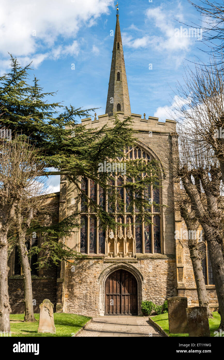 La Chiesa della Santa Trinità di Stratford upon Avon è il luogo di sepoltura di William Shakespeare Foto Stock