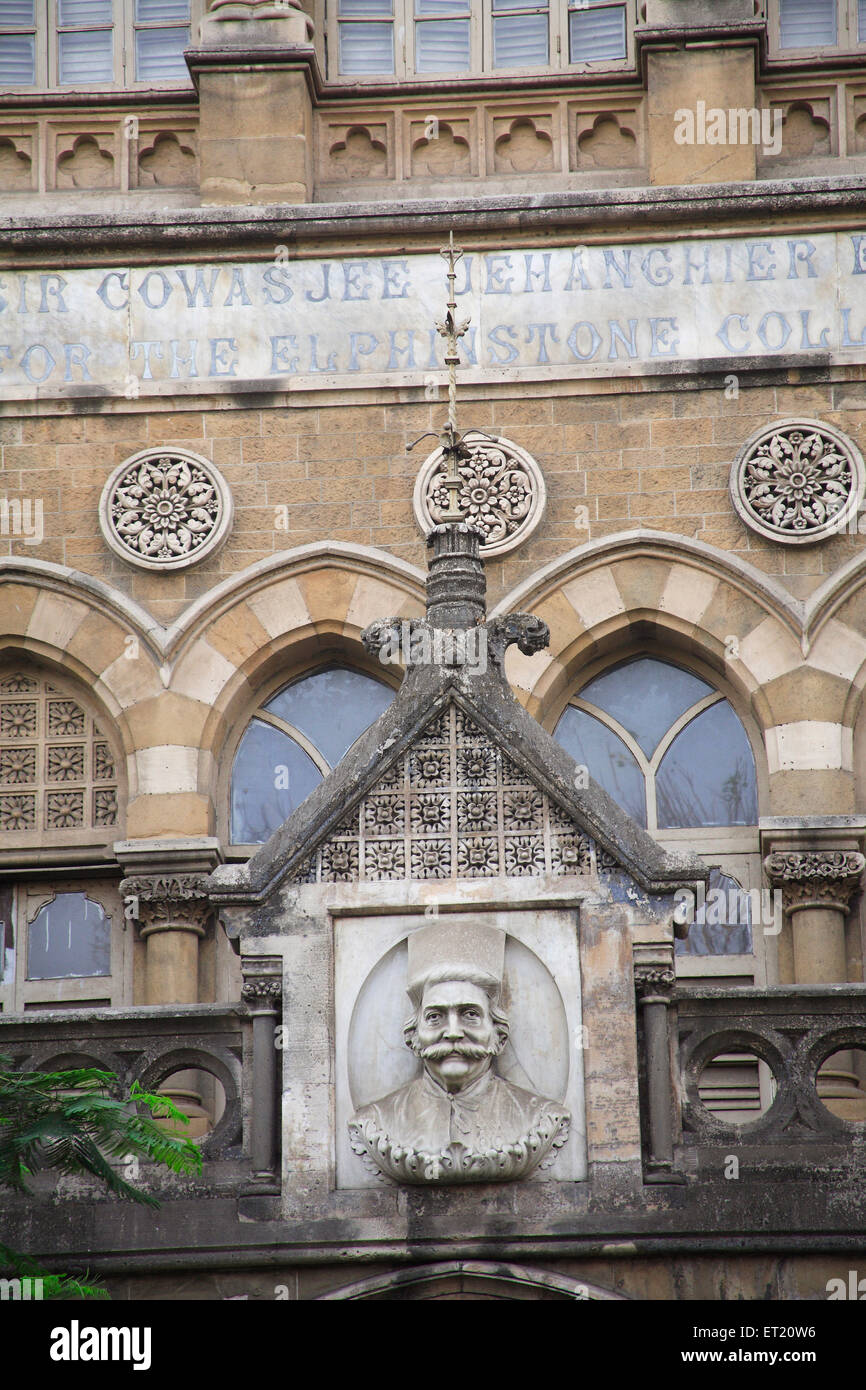 Sir Cowasji Jehangir Elphinstone College, Fort, Mahatma Gandhi Road, Kala Ghoda, Bombay, Mumbai, Maharashtra, India, Asia, asiatico, Indiana Foto Stock