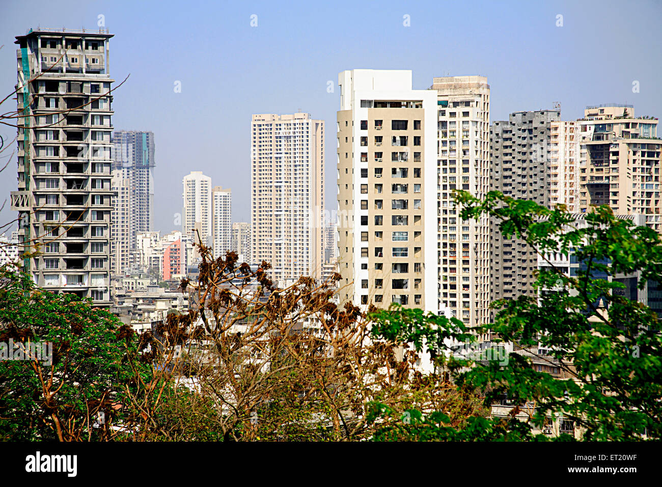 Bombay skyline e grattacieli ; Mumbai Bombay ; Maharashtra ; India Foto Stock
