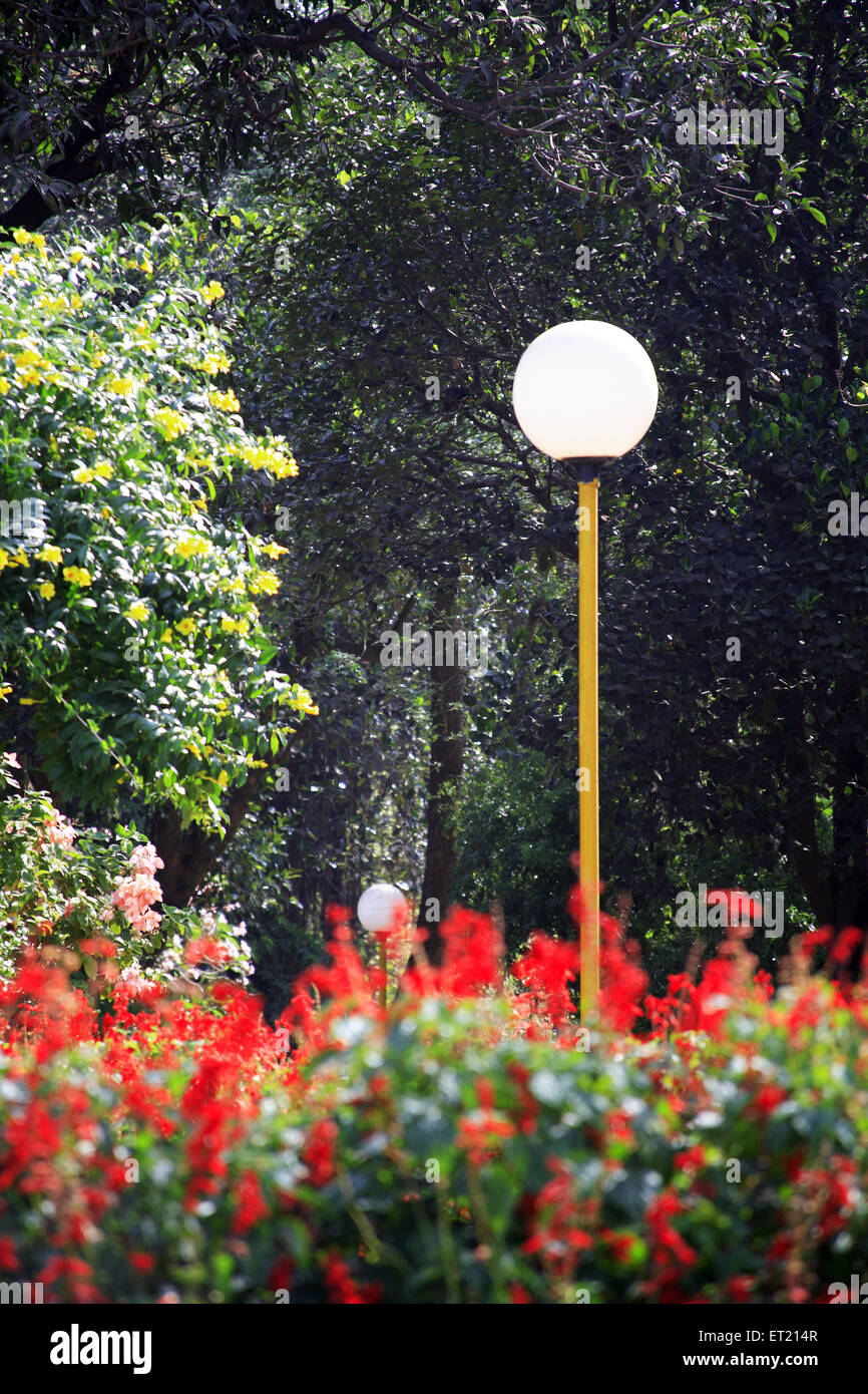 Lampada da lettura ; Kamla Nehru Park ; Malabar Hill ; Bombay ; Mumbai ; Maharashtra ; India ; Asia ; Asia ; indiano Foto Stock