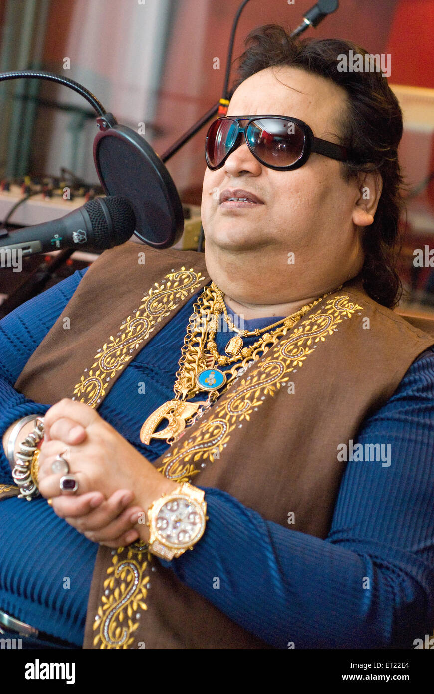 Bappi Lahiri ; Alokesh Lahiri ; cantante, compositore, politico, musicista e produttore discografico indiano ; India ; Asia Foto Stock