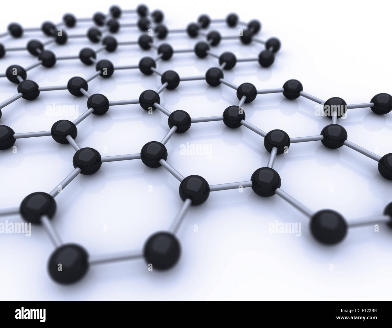 Foglio di grafene su sfondo bianco Foto stock - Alamy
