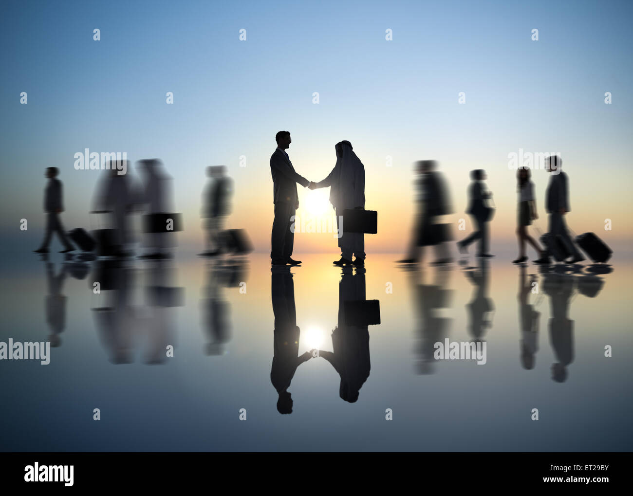 Un gruppo di persone di affari Sale Riunioni Foto Stock