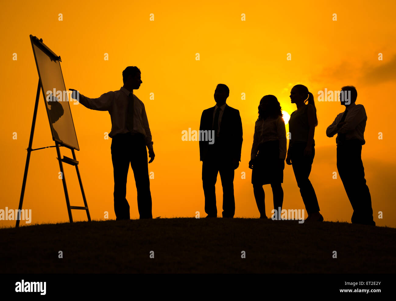 Incontro di lavoro Lavoro di squadra di supporto di collaborazione Foto Stock