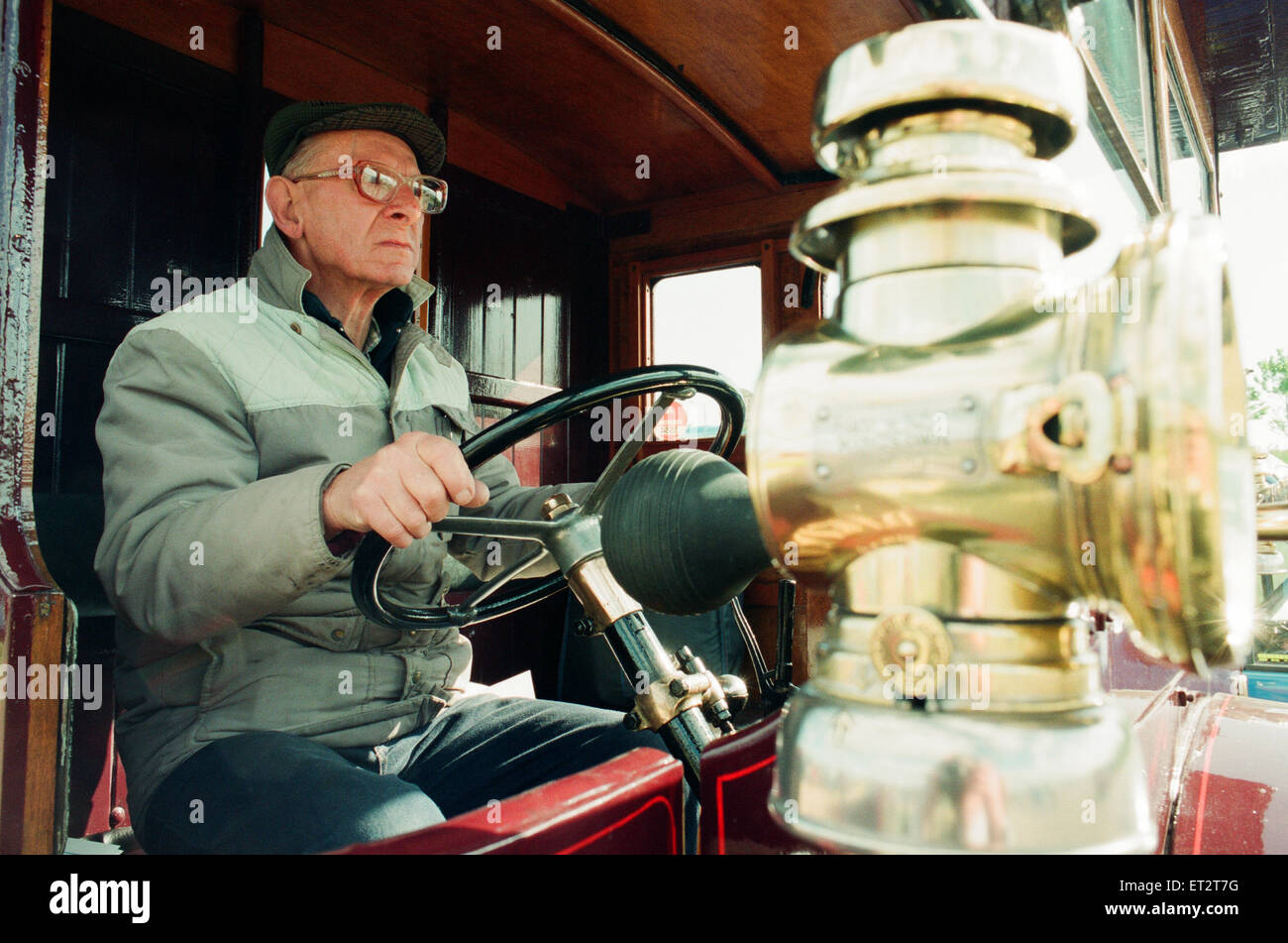 Vintage Rally Stockton, 5 giugno 1994. Ronnie Foreman al volante di un 1927 Thorncroft 3 ton carrello, il veicolo più anziano del Tyne Tees Esegui. Foto Stock