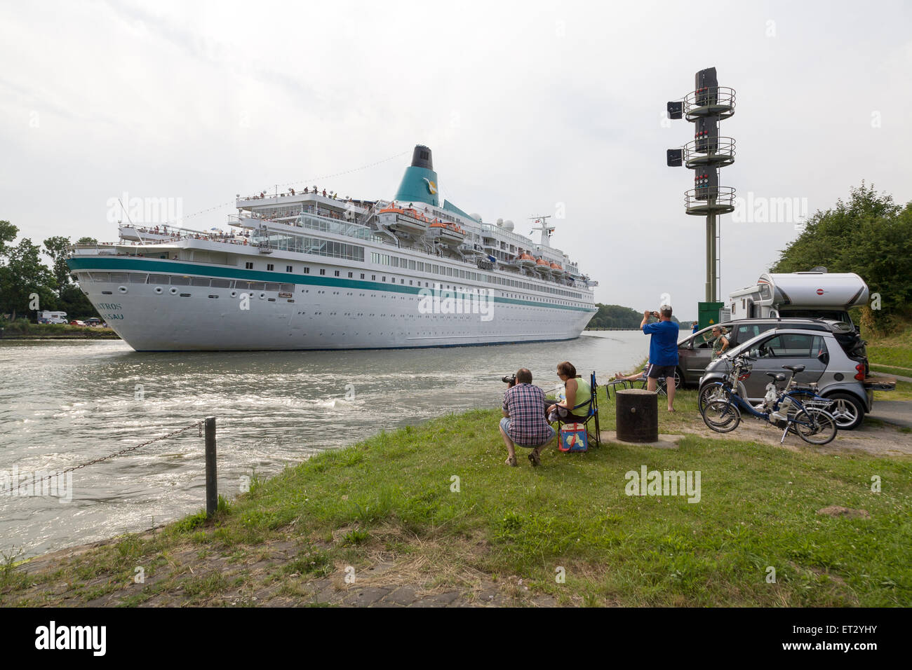 Rendsburg, Germania, Albatros sul canale di Kiel Foto Stock