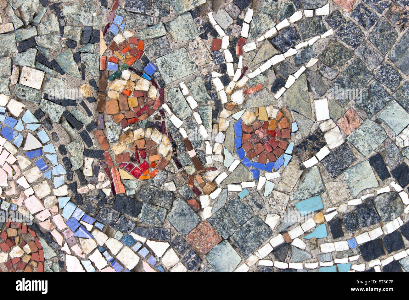 Marmo Mosaico Pietra texture come sfondo Foto Stock