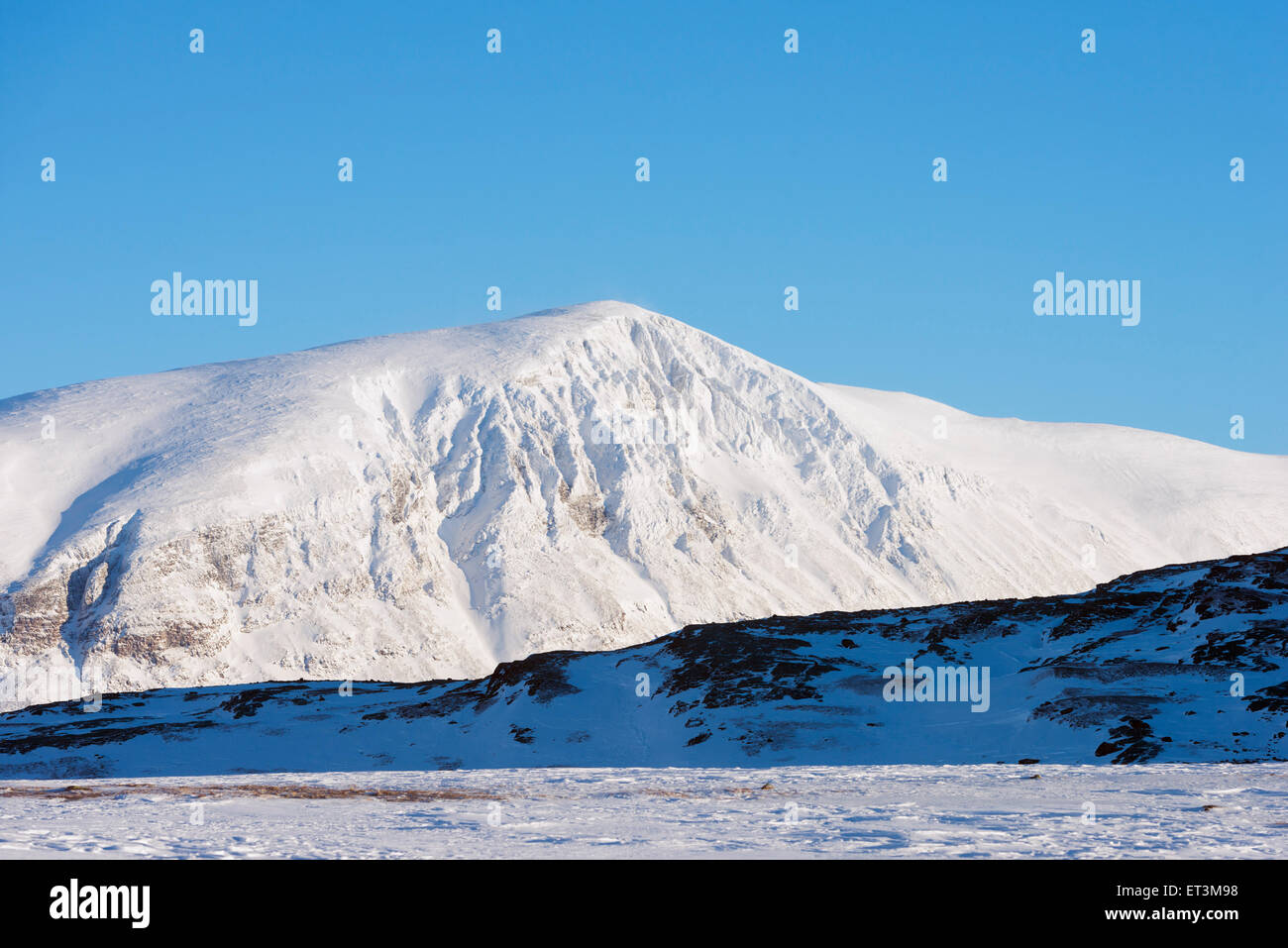 Circolo Polare Artico, Lapponia, Scandinavia, Svezia, Abisko National Park, paesaggio invernale Foto Stock