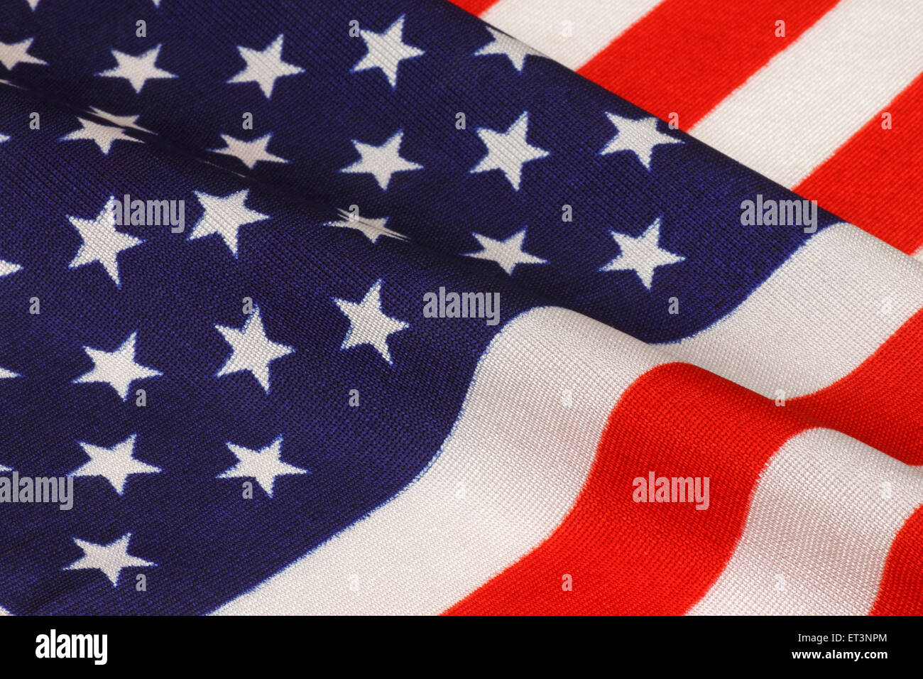 Close up sventolato United States Flag Foto Stock