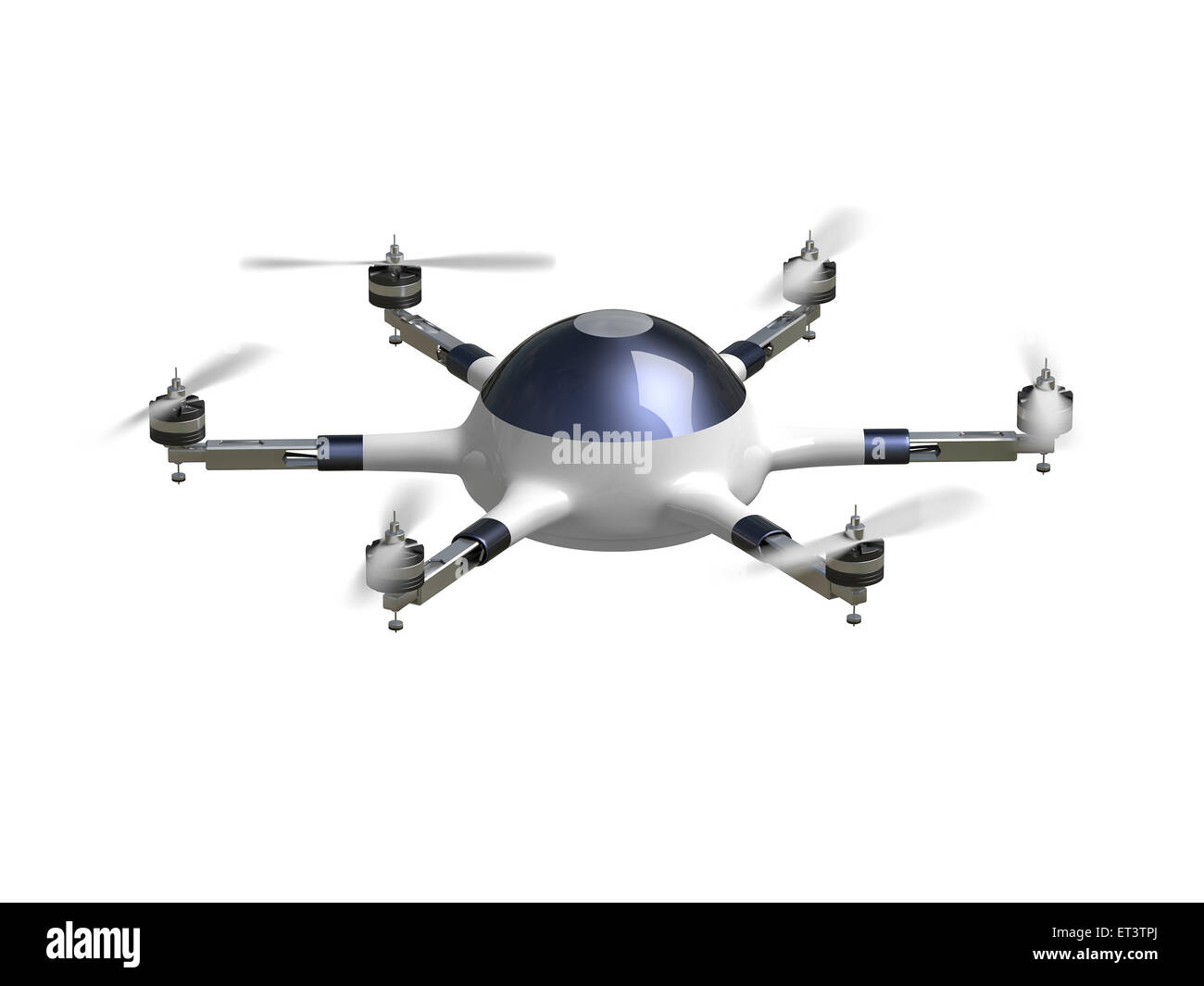 Immagine 3d di futuristico drone di consegna Foto Stock