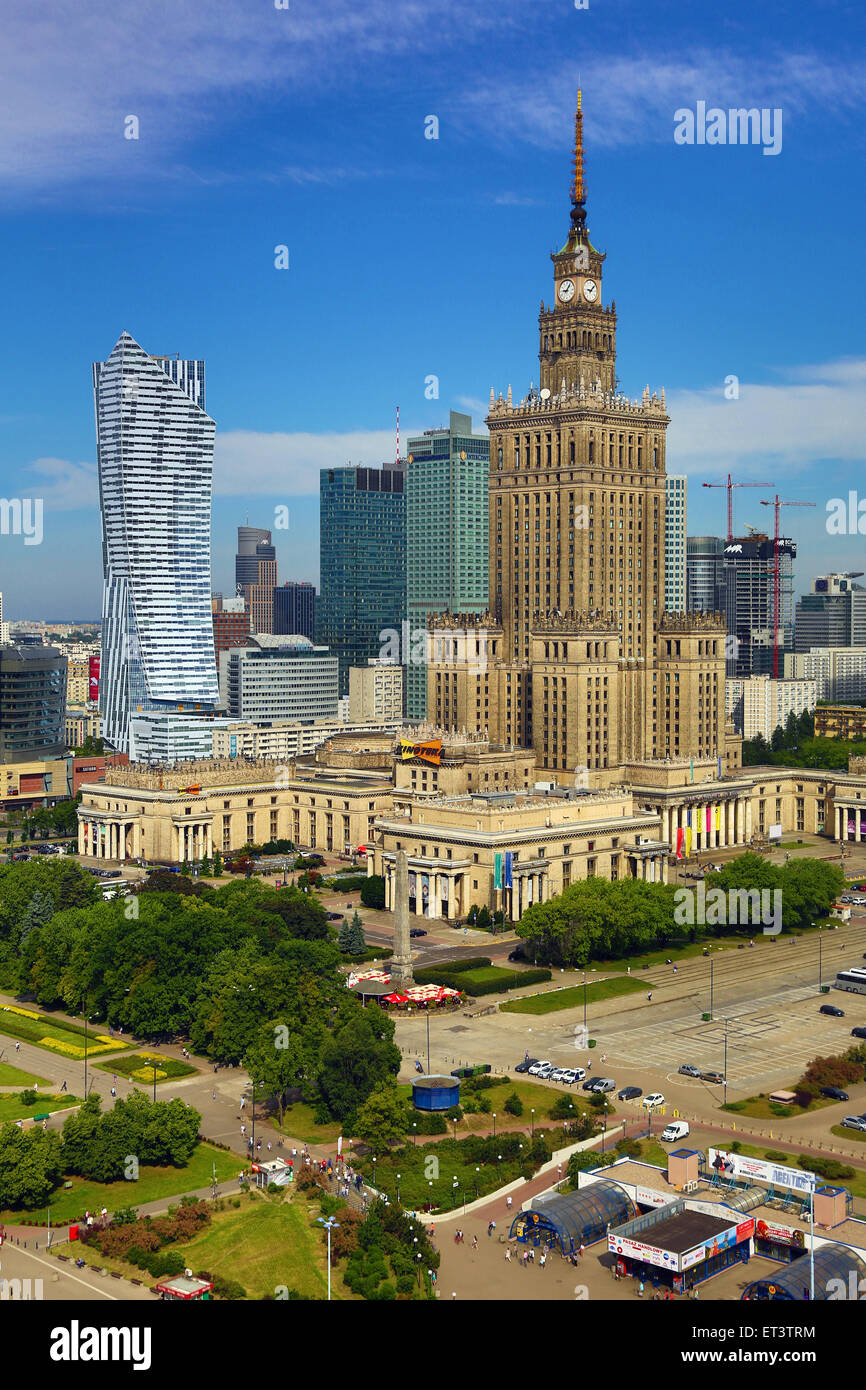 Palazzo della Cultura e della scienza a Varsavia, Polonia - Esempio di architettura stalinista Foto Stock