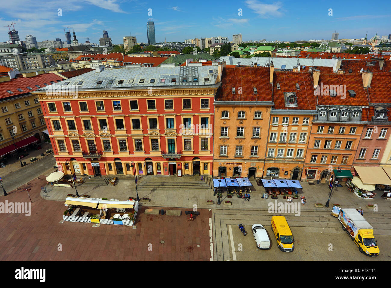 Case di città in Piazza del Castello a Varsavia, Polonia Foto Stock