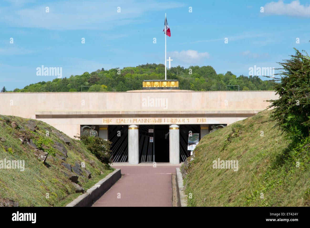 Il francese WW1 monumento a Hartmannswillerkopf battlefield, Alsazia Foto Stock