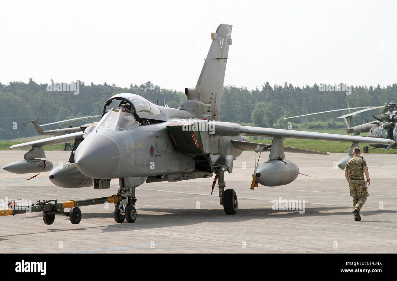 Schoenefeld, Germania, Fighter Panavia Tornado ECR Deutsche Luftwaffe Foto Stock