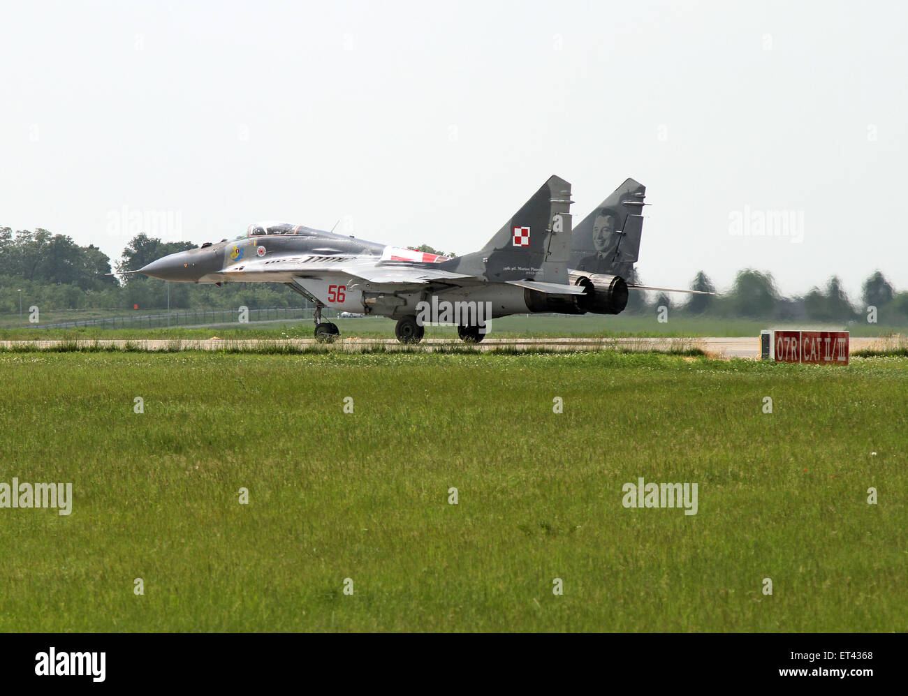 Schoenefeld, Germania, MiG-29 di aerei da combattimento del polacco forze aeree Foto Stock