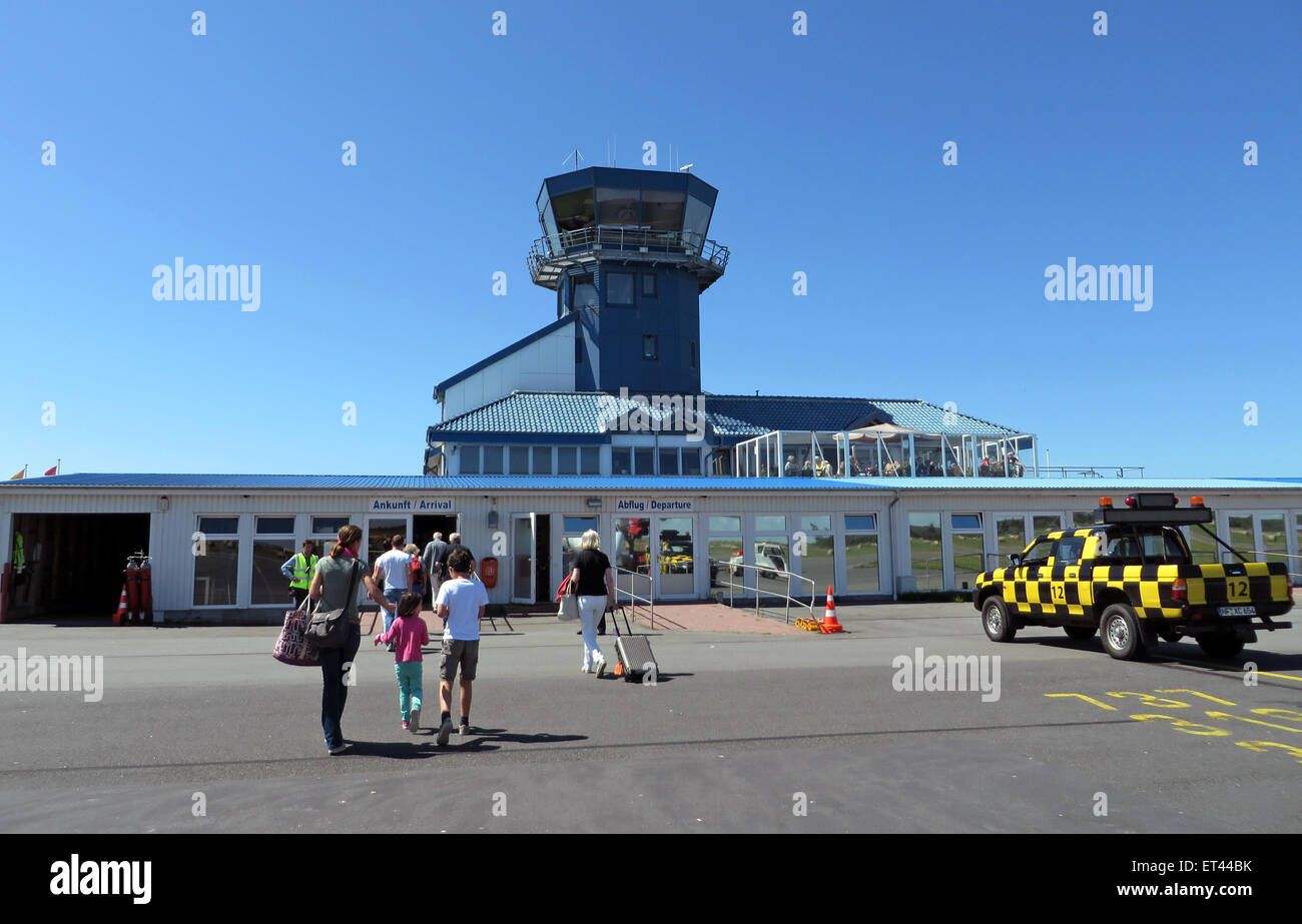Sylt, Germania, terminal dell'aeroporto Sylt-Westerland Foto Stock