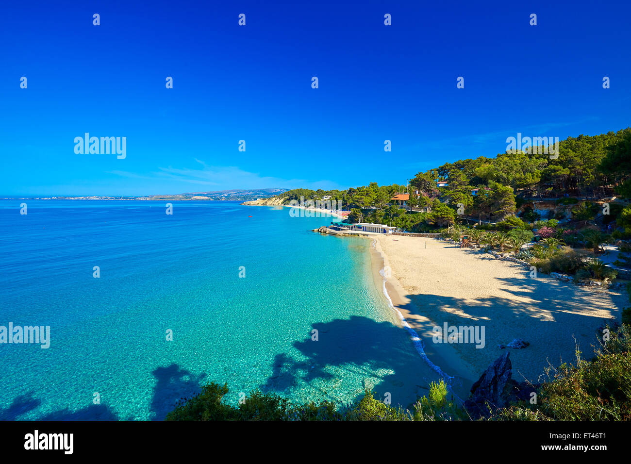 Rocce Bianche Beach l'isola di Cefalonia in Grecia Foto Stock