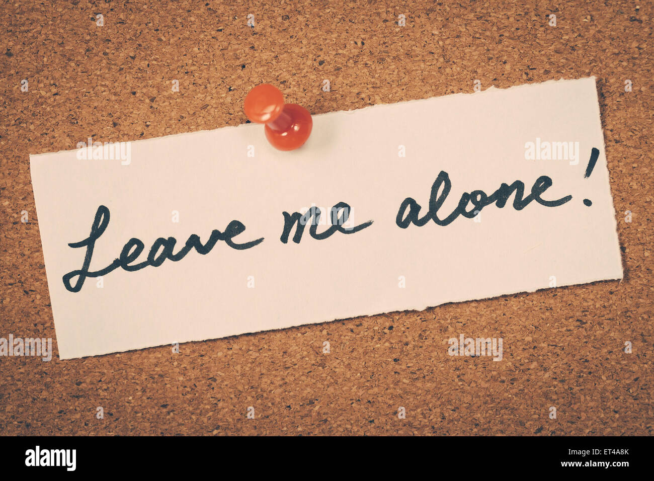 Lasciami in pace Foto Stock