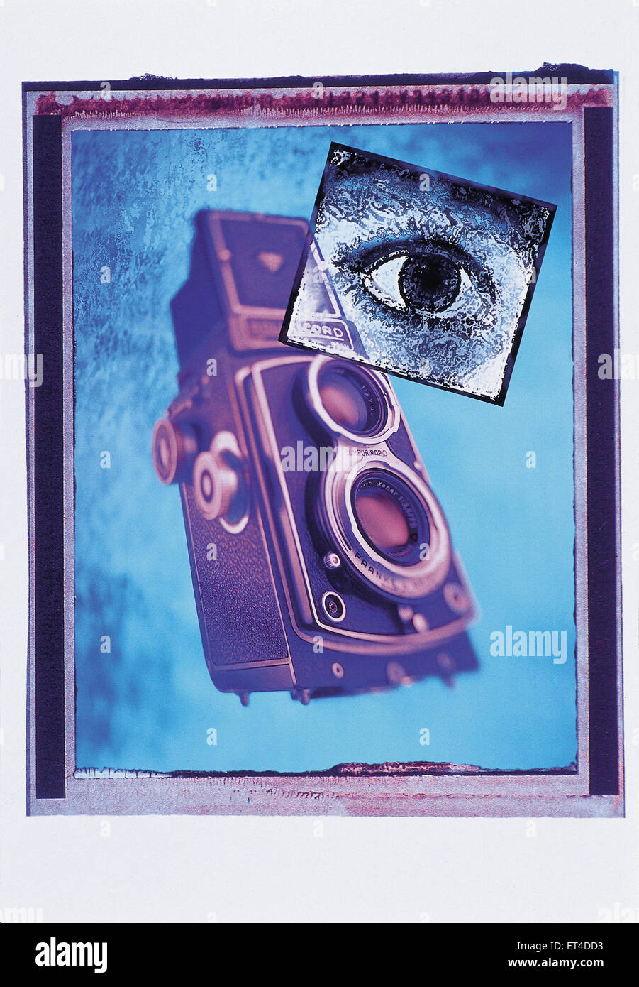 Amburgo, Germania, artista di impressione di una fotocamera di medio formato con occhio Foto Stock
