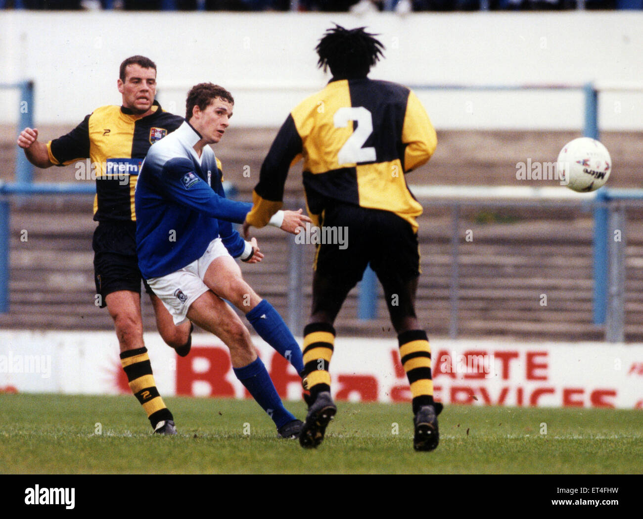Cardiff 0-0 Cambridge Regno, League Match 3, sabato 5 aprile 1997. Simon Haworth, Cardiff City Football Player, 1995 - 1997. Foto Stock