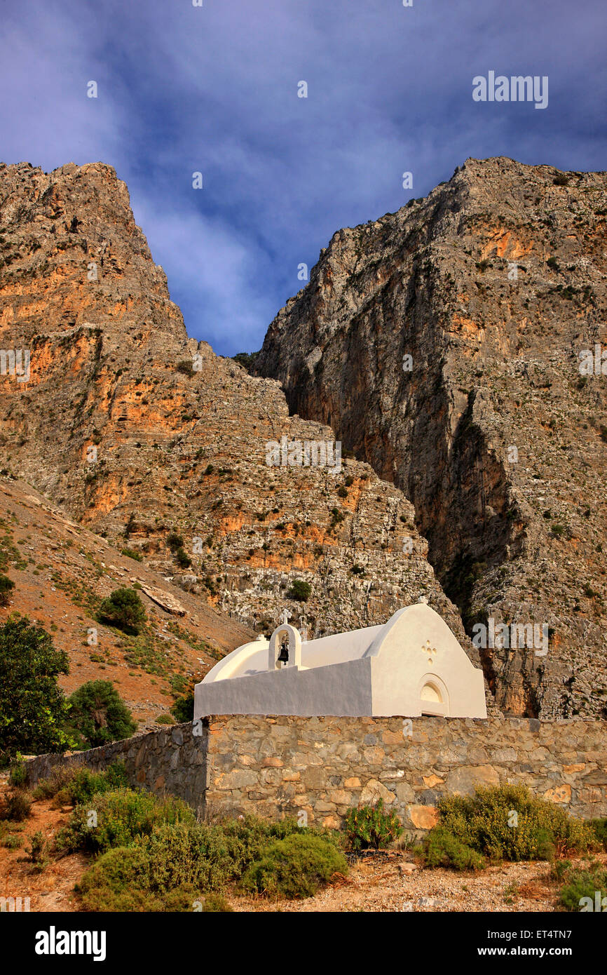 L'imponente Ha canyon, vicino alla città di Ierapetra, Lassithi, Creta, Grecia. Foto Stock