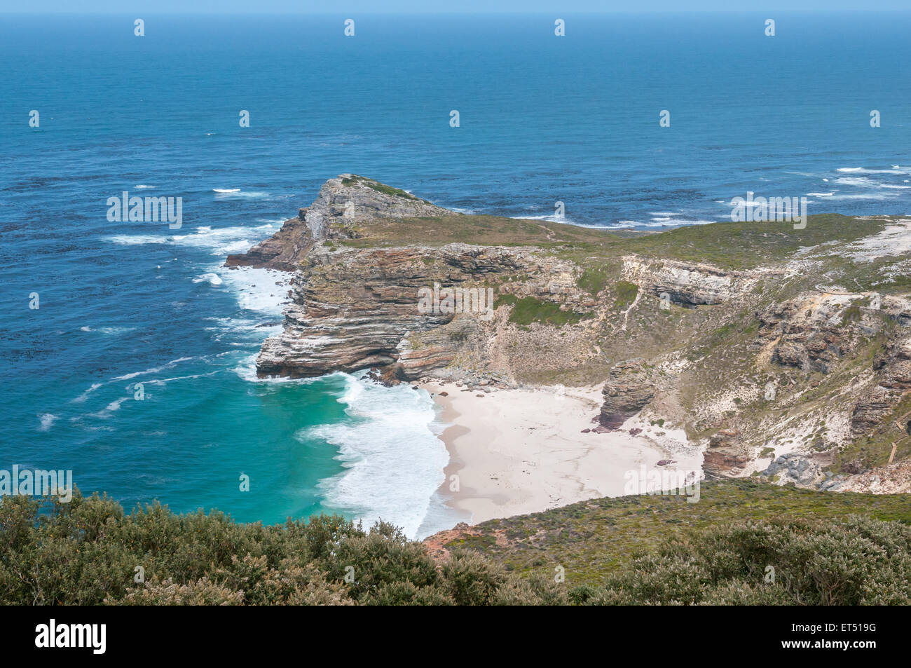 Dias Beach e il Capo di Buona Speranza a ovest di Cape Point Foto Stock